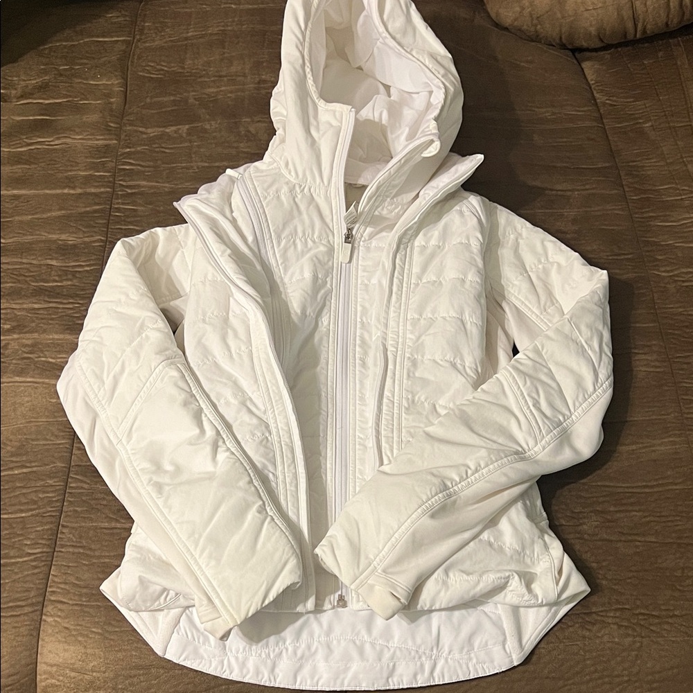 Lululemon White removable, Hooded Jacket